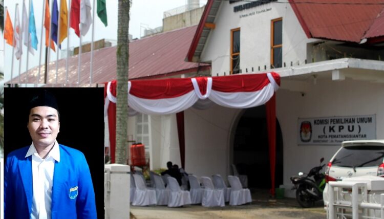 Razaky Frial Chaniago dan Kantor KPU Siantar