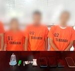 Para tersangka dan barang bukti