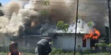 Bagian rumah yang terbakar