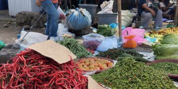 Cabe merah di sekitar Pasar Dwikora