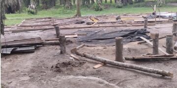 Lokasi sabung ayam yang dirobohkan