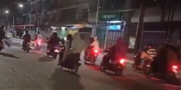 Geng motor di Jalan Merdeka