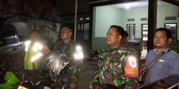 Sebagian personel yang turun melakukan patroli