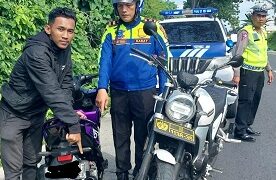 Pengendera sepeda motor yang ditindak