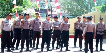 Personel Polres Simalungun gelar latihan