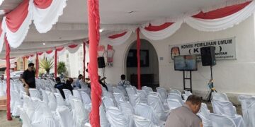 Suasana di kantor KPU Siantar sepi