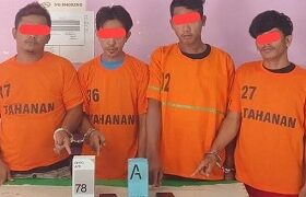 Komplotan maling HP dan barang bukti