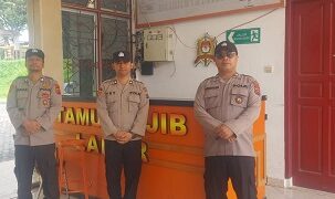 Personel jaga ketat kantor KPU Simalungun