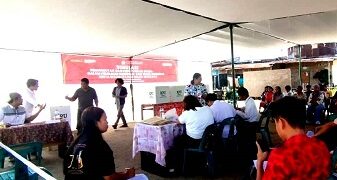 Simulasi di Kelurahan Tomuan di Siantar Timur