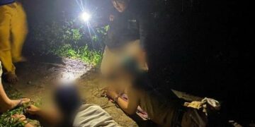 Kedua pelaku saat diamankan di lokasi