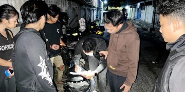 Salah satu sepeda motor yang diamankan