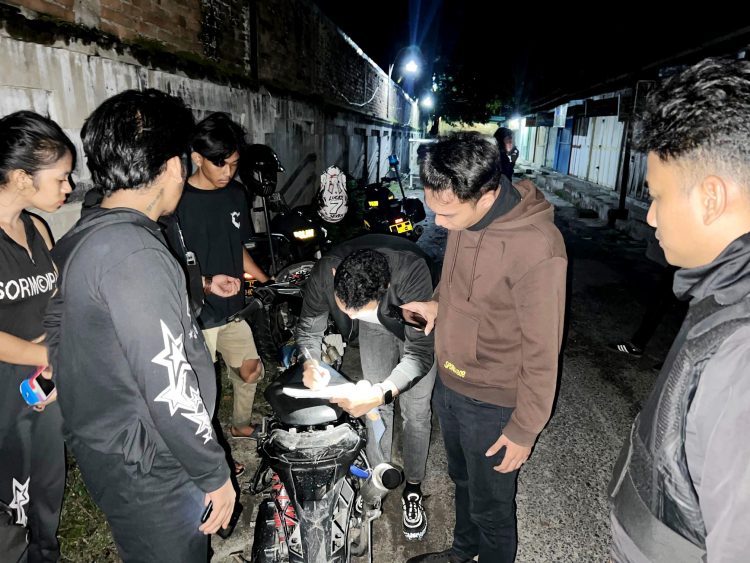 Salah satu sepeda motor yang diamankan