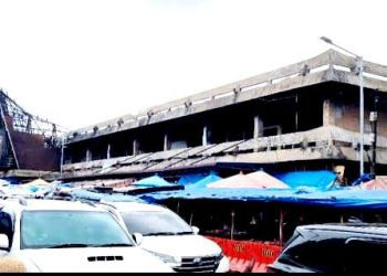 Gedung IV Pasar Horas yang akan dirobohkan