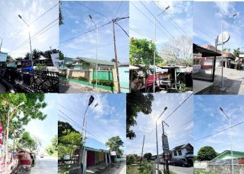 Sebagian LPJU di jalan Gunung Simanuk-manuk yang dipasang sesuai aspirasi masyarakat