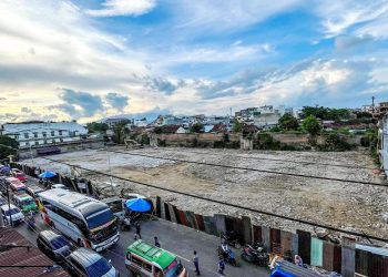 Lahan eks Gedung IV Pasar Horas akan dibangun kios darurat