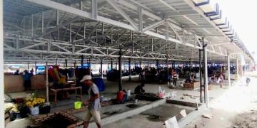 Lapak baru di lahan eks  Gedung IV Pasar Horas