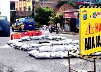 Jalan amblas dan Frengki Boy Saragih