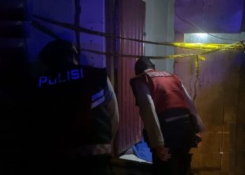 Peronel Polsek Siantar Utara lakukan olah TKP