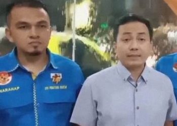 Arif Harahap dan Agus Syahrial dari DPD KNPI Sumut