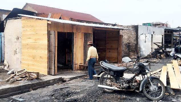 Salah satu kios yang dibangun pedagang