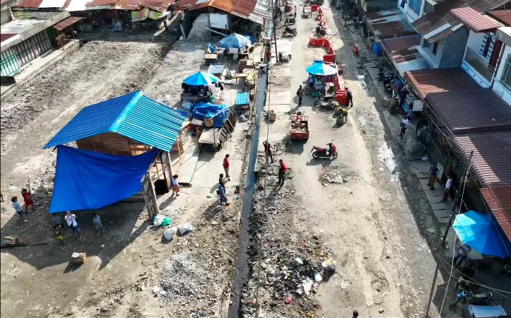 Lokasi Pasar Dwikora pasca kebakaran