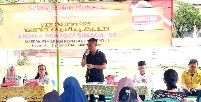 Andika Prayogi Sinaga sampaikan sambutan