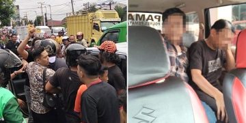 Massa dan kedua terduga pelaku