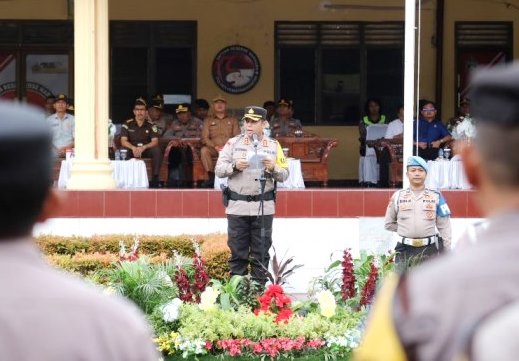 Kapolres pimpin Gelar Apel Pasukan