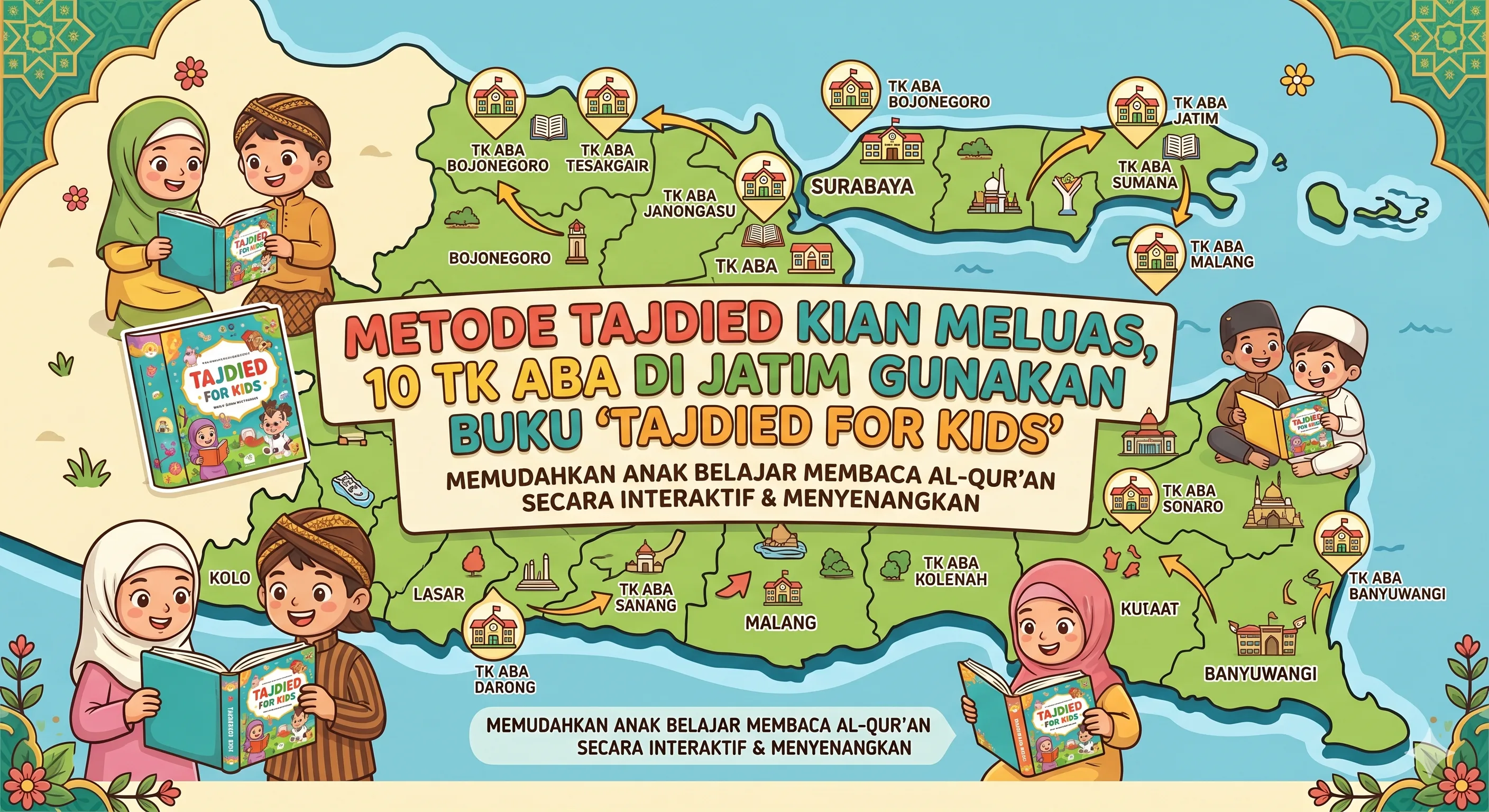 Metode Tajdied Kian Meluas, 10 TK ABA di Jatim Gunakan Buku "Tajdied for Kids"