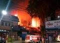 Tiga unit rumah terbakar di Jalan Sangnawaluh, persisnya di depan Komplek Megaland Pematangsiantar.