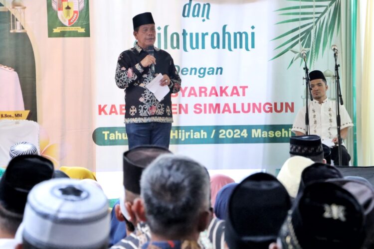Gelar safari Ramadhan dan silahturahmi itu berlangsung di halaman Masjid Mahmudiyah Kelurahan Sinaksak Kecamatan Tapian Dolok, Simalungun, Sumut, Senin (25/3/2025).
