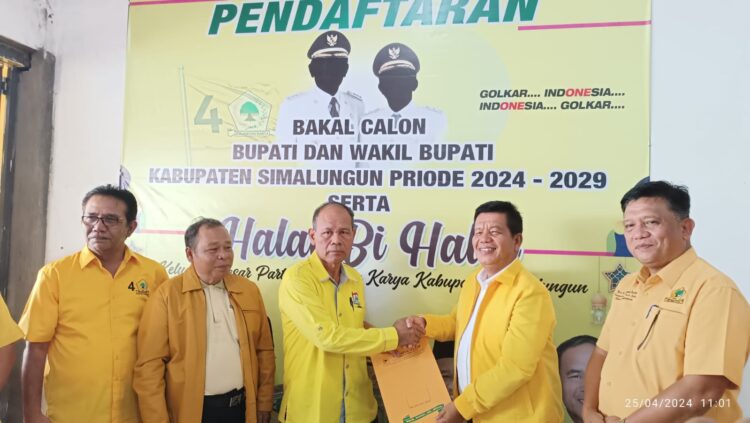 Mendaftar ke Partai Golkar, Radiapoh Hasiholan Sinaga Siap Jadi Bupati Simalungun Dua Periode