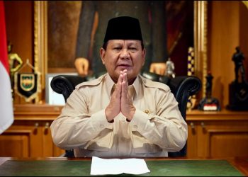 Presiden RI Prabowo Subianto saat mengucapkan selamat atas perayaan Hari Pers Nasional (HPN) ke-79. (Biro Pers Sekretariat Presiden)