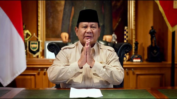Presiden RI Prabowo Subianto saat mengucapkan selamat atas perayaan Hari Pers Nasional (HPN) ke-79. (Biro Pers Sekretariat Presiden)