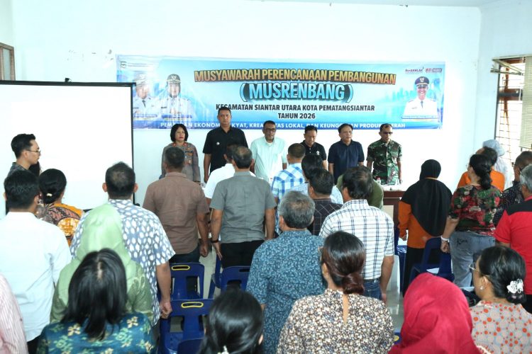 Musrenbang Kecamatan Siantar Utara Dibuka, Bahas Penguatan Ekonomi Berbasis Potensi Lokal