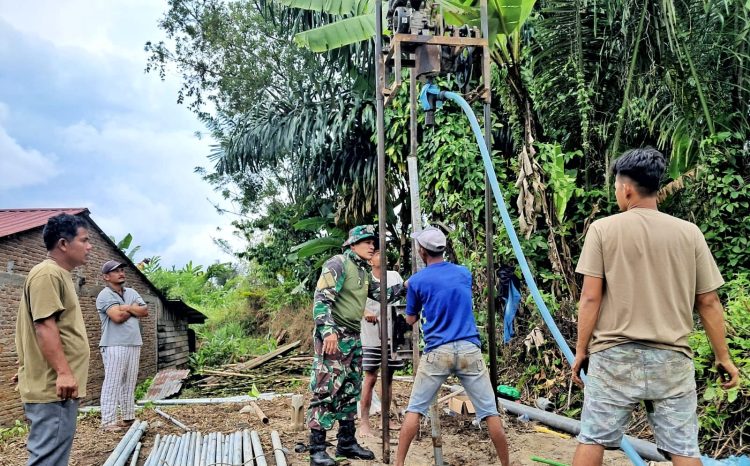 Tembus 62 Meter, Satgas TMMD Ke-127 Kodim 0207/Simalungun dan Warga Berpacu Hadirkan Air Bersih di Dame Raya