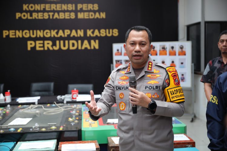 Polrestabes Medan Ungkap 33 Kasus Perjudian dan 62 Tersangka Selama 100 Hari, Fokus Penindakan di Kawasan Jermal yang Dikenal Kartel Narkoba dan Judi