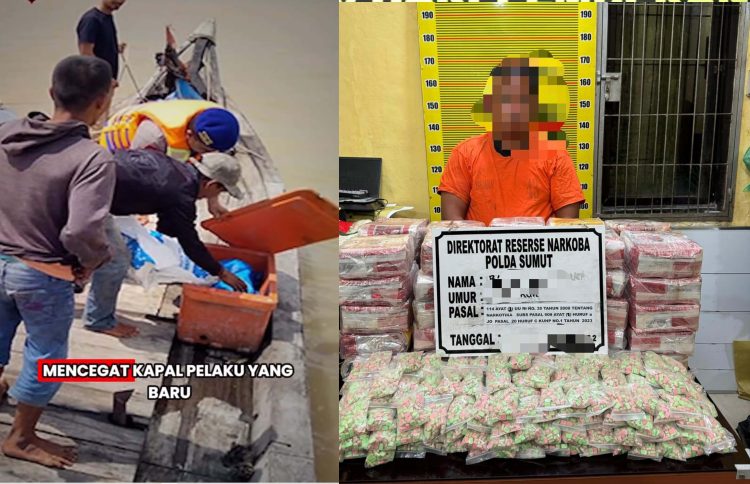 Ditresnarkoba Polda Sumut Sita 50 Kg Sabu dan 20 Ribu Ekstasi di Perairan Bagan Asahan asal Malaysia
