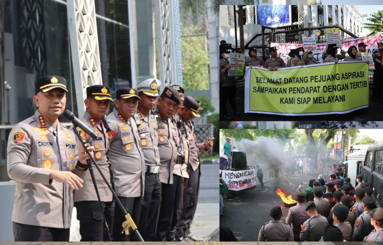 Massa BEM SI Panas di DPRD Sumut, Kapolrestabes Tekankan Pendekatan Humanis