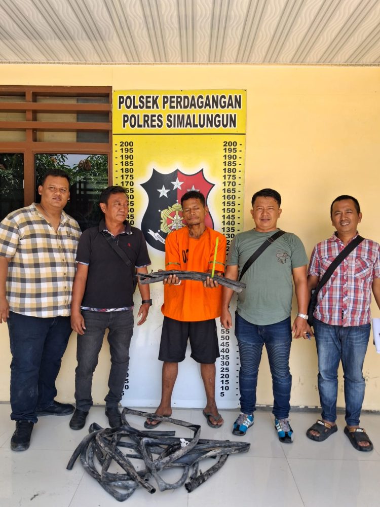Buron 17 Bulan, “Harimau” Akhirnya Dijerat! Pencuri Kabel Gudang Rp20 Juta Ditangkap Reskrim Polsek Perdagangan