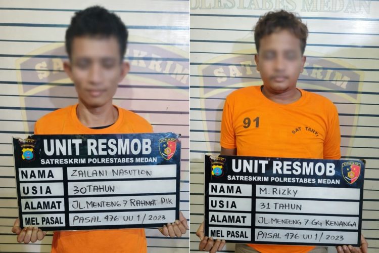Polrestabes Medan Ringkus Dua Pelaku Curanmor, Jaringan Penadah Diburu