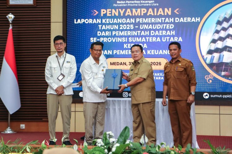 Wali Kota Pematangsiantar Serahkan LKPD Unaudited TA 2025 ke BPK RI Perwakilan Sumut