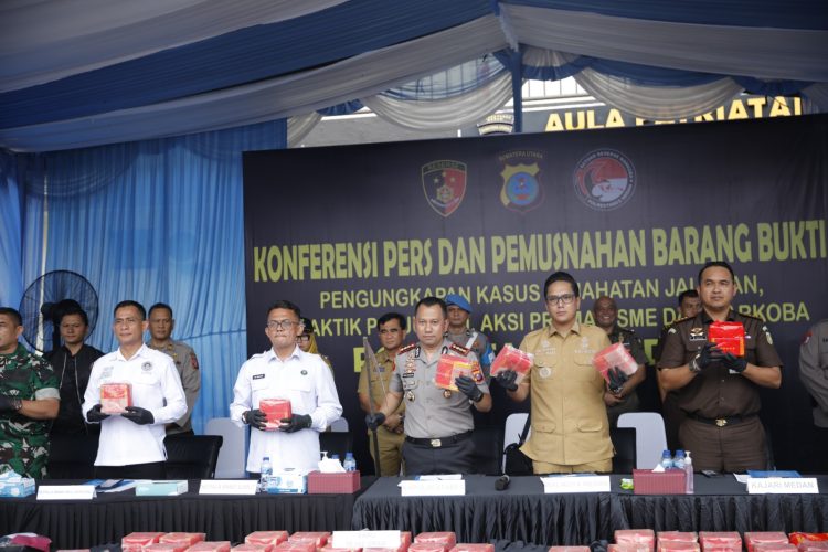 Polrestabes Medan Bongkar Peredaran Sabu 52 Kg dan Ganja 50 Kg, 184 Tersangka Ditangkap