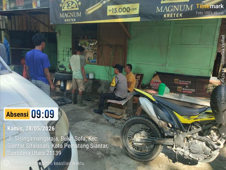 Polsek Siantar Martoba Ajak Warga Perkuat Kepedulian Jaga Kamtibmas Lingkungan