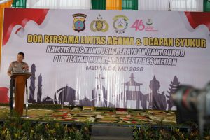 May Day Berjalan Tertib, Polrestabes Medan Gelar Doa Bersama Lintas Agama