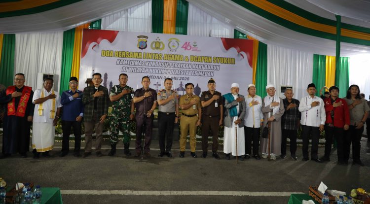 May Day Berjalan Tertib, Polrestabes Medan Gelar Doa Bersama Lintas Agama