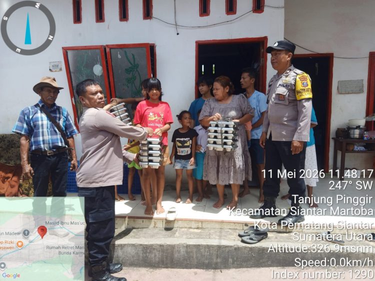 Polsek Siantar Martoba Kawal Distribusi Makanan Bergizi Gratis di Panti Asuhan Thabita Care