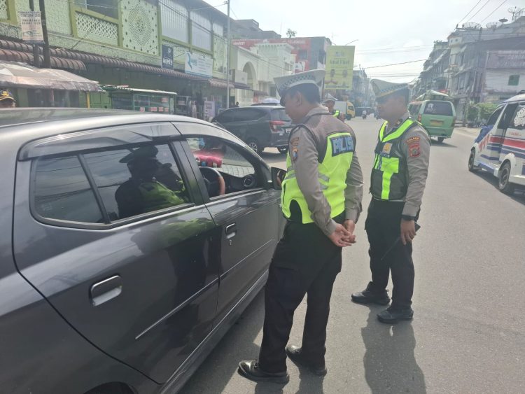 Sat Lantas Polres Pematangsiantar Gelar Razia Gabungan PKB, Puluhan Kendaraan Menunggak Pajak Terjaring