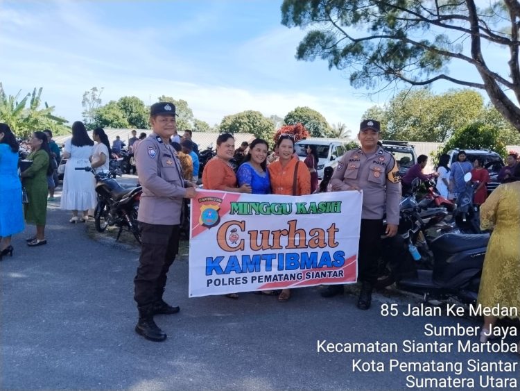 Minggu Kasih di HKBP Bombongan, Polsek Siantar Martoba Serap Langsung Curhat Kamtibmas Jemaat