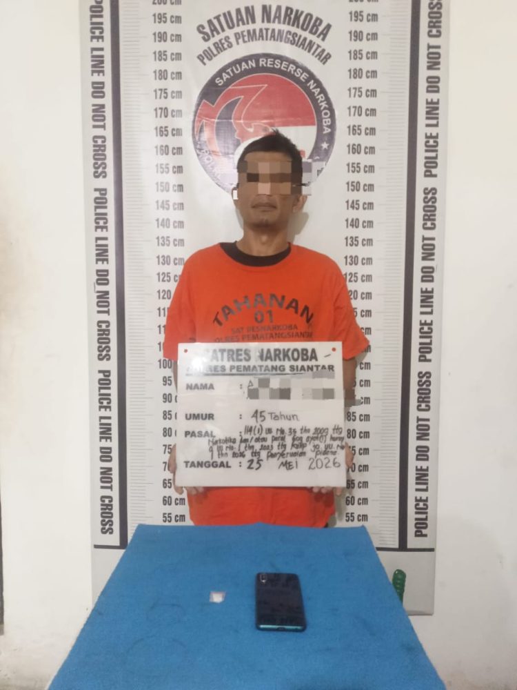 Residivis Narkotika Kembali Diciduk, Satresnarkoba Polres Pematangsiantar Temukan Sabu di Tangan Pelaku